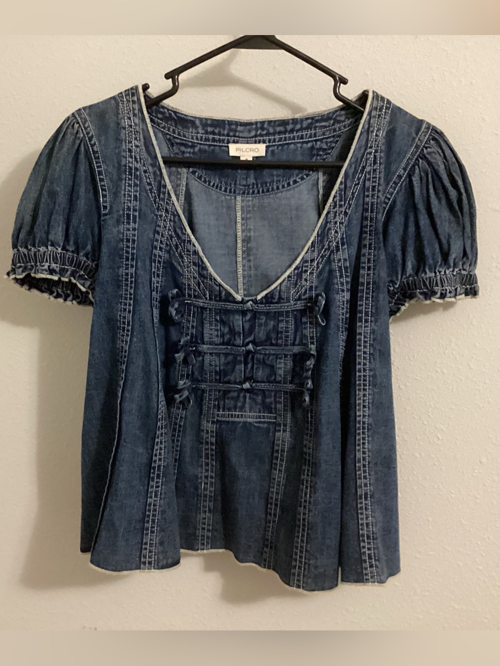 Anthropologie pilcro denim swing top - Picture 4 of 6